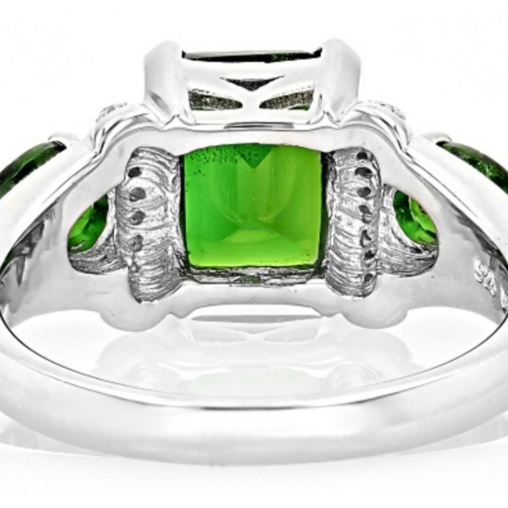 Genuine Chrome Diopside Sterling Silver Ring Size 8! - Picture 3 of 6